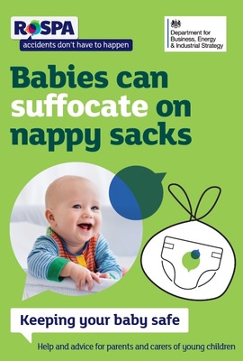 Babies can suffocate on nappy sacks