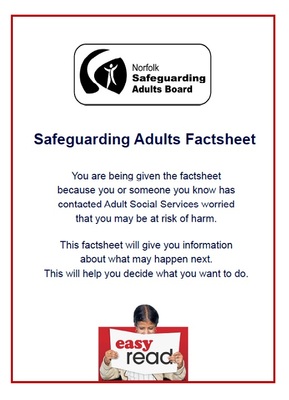 Safeguarding adults (easy read factsheet)