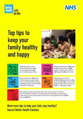 Top tips to keep your family healthy and happy (flyer)
