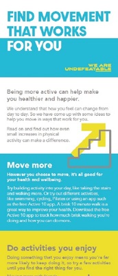 Find movement that works for you (conversation starter)