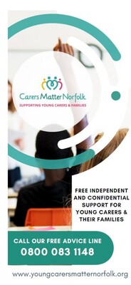 Free independent and confidential support for young carers and their families (leaflet)