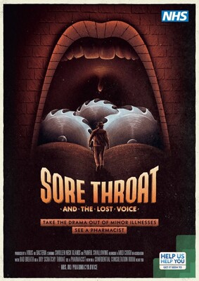 Sore throat and the lost voice (A3 poster)