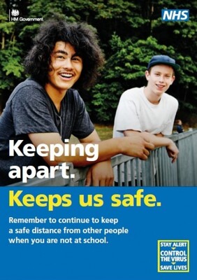 Keeping apart keeps us safe (A4 poster)
