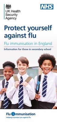 Protect yourself against flu - information for those in secondary school (leaflet)