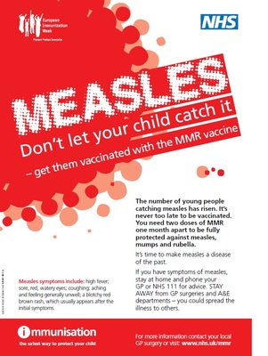 Measles - don't let your child catch it (poster)