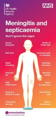 Meningitis and septicaemia - don't ignore the signs (leaflet)