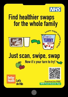 Find healthier swaps for the whole family - food scanner (flyer)