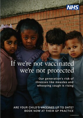 If we're not vaccinated, we're not protected - version 2 (A4 poster)