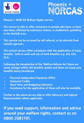 Phoenix & NORCAS welfare rights service (A6)