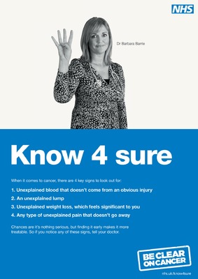 Know 4 sure - Dr Barbara Barrie  (poster, A3)