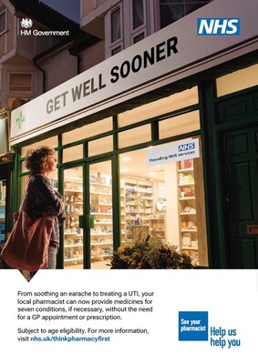 Get well sooner - think pharmacy first (A3 poster)