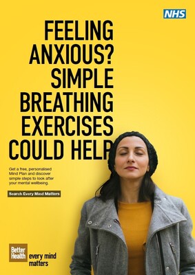 Feeling anxious? Simple breathing exercises could help (A4 poster)