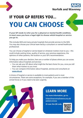 If your GP refers you, you can choose (A4 poster)