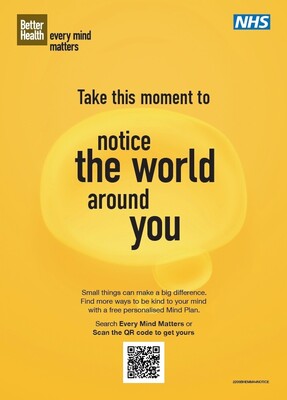 Take this moment to notice the world around you (A4 poster)