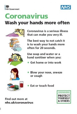 Coronavirus - wash your hands (easy read a4 poster)