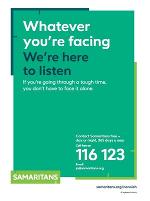 Whatever you're facing - we're here to listen (A4 poster)