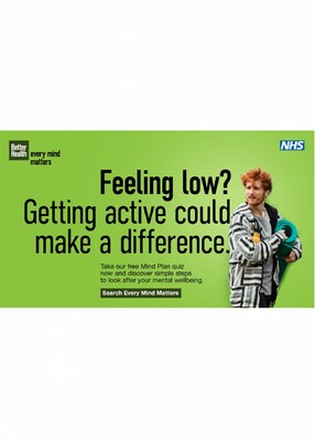 Feeling low? Getting active could make a difference (digital screen)
