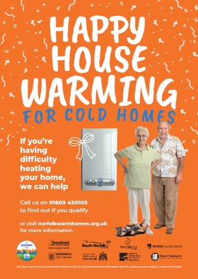 Happy house warming for cold homes - elderly (A4 poster)