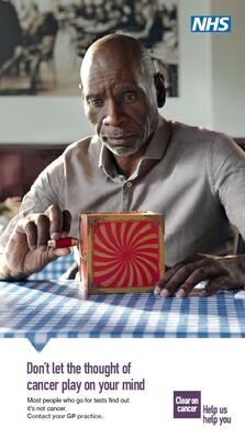 Don't let the thought of cancer play on your mind - man 1 (A4 poster)