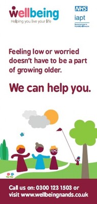 Feeling low or worried doesn't have to be a part of growing older - we can help (leaflet)
