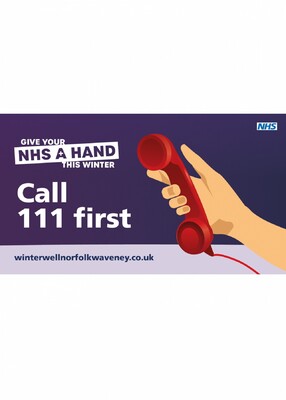 Call 111 first (reception TV screen)