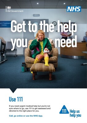 Get to the help you need - sportswoman (A4 poster)