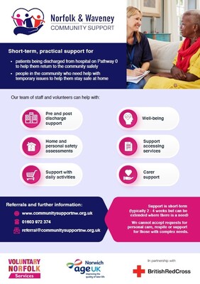 Norfolk & Waveney Community Support (A5 flyer)