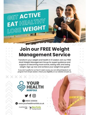 Get active, eat healthy, lose weight (A5 leaflet)