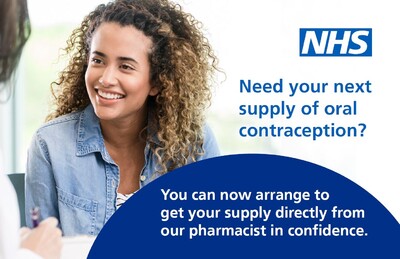 Need your next supply of oral contraception? (card)