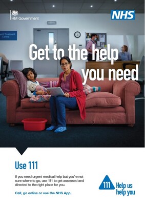 Get to the help you need - mother and son (A4 poster)
