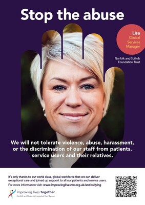 Stop the abuse - clinical services manager (A4 poster)