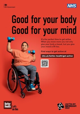 Good for your body, good for your mind - seated weights (A4 poster)