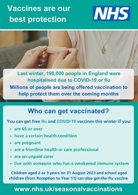 Vaccines are our best protection (flyer)