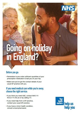 Going on holiday in England? (A4 poster)