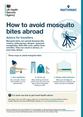 How to avoid mosquito bites abroad (A3 poster)