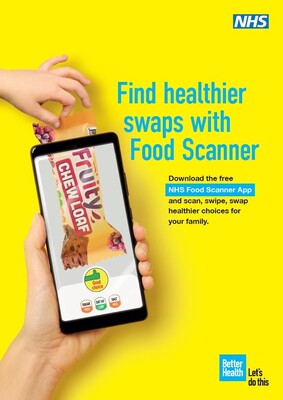 Find healthier swaps with Food Scanner (A3 poster)