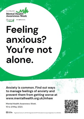 Feeling anxious? You're not alone (A4 poster)
