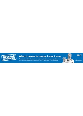 When it comes to cancer, know 4 sure (web banner 2, no URL)