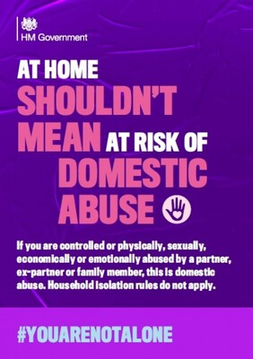 At home shouldn't mean at risk of domestic abuse (A5 leaflet)