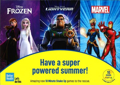 Have a super powered summer! (Disney 10 minute shake up leaflet)