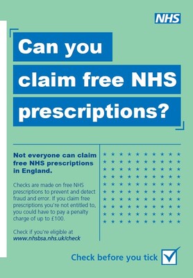 Can you claim free NHS prescriptions? (patient leaflet)