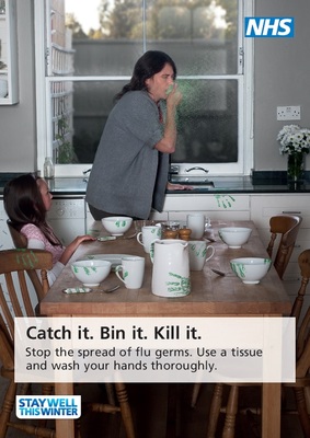 Catch it, bin it, kill it - kitchen (A4 poster)