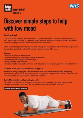Discover simple steps to help with low mood (factsheet)