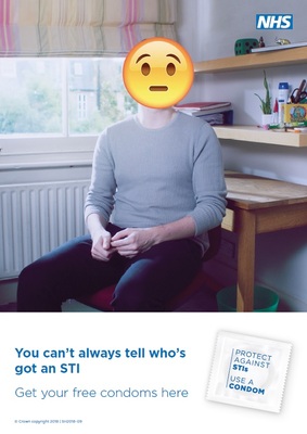 You can't always tell who's got an STI (generic male 2 A4 poster)