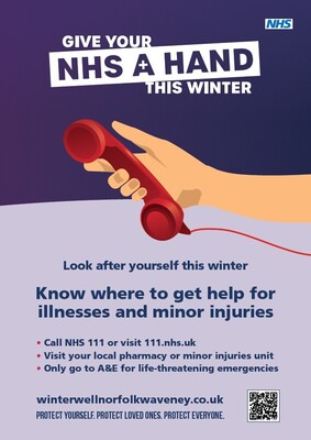 Give your NHS a hand this winter (A4 poster)