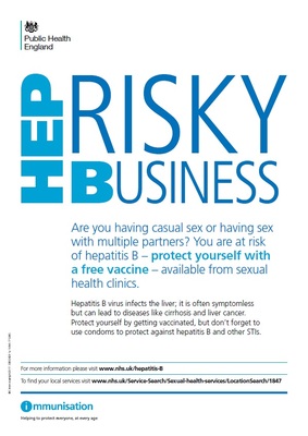 Hep B - risky business (generic poster)