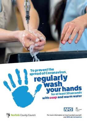 To prevent the spread of coronavirus, regularly wash your hands - aged 7 to 11 (A4 poster)