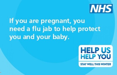 If you are pregnant, you need a flu jab to help protect you and your baby (card)