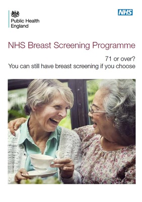 NHS breast screening programme - 71 or over?
