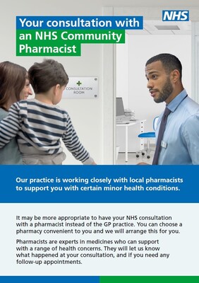 Your consultation with an NHS Community Pharmacist (GP practice version)